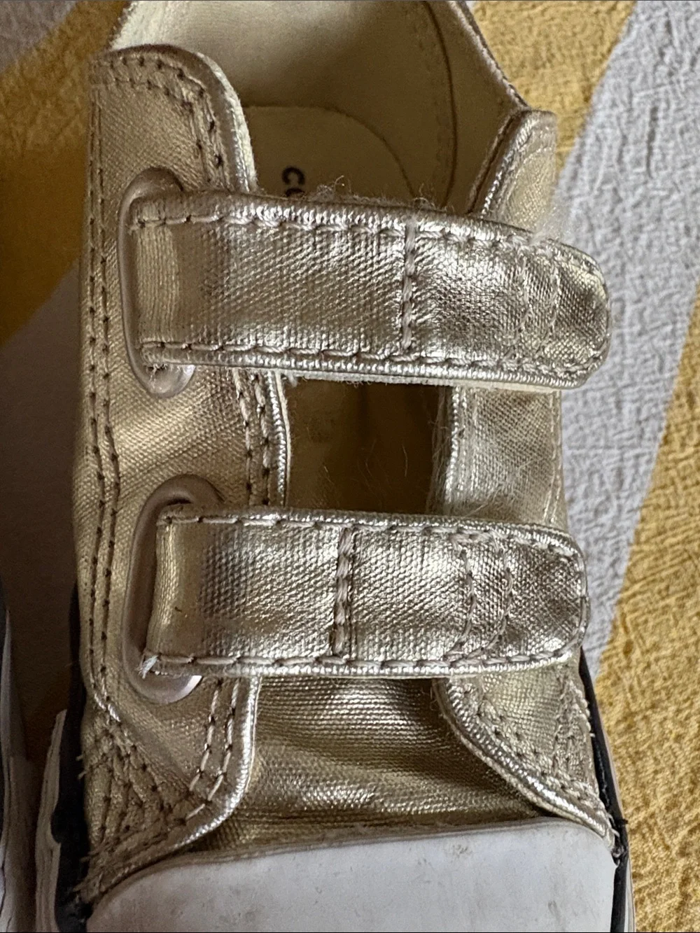 Converse Kids Metallic Gold Velcro Sneakers
